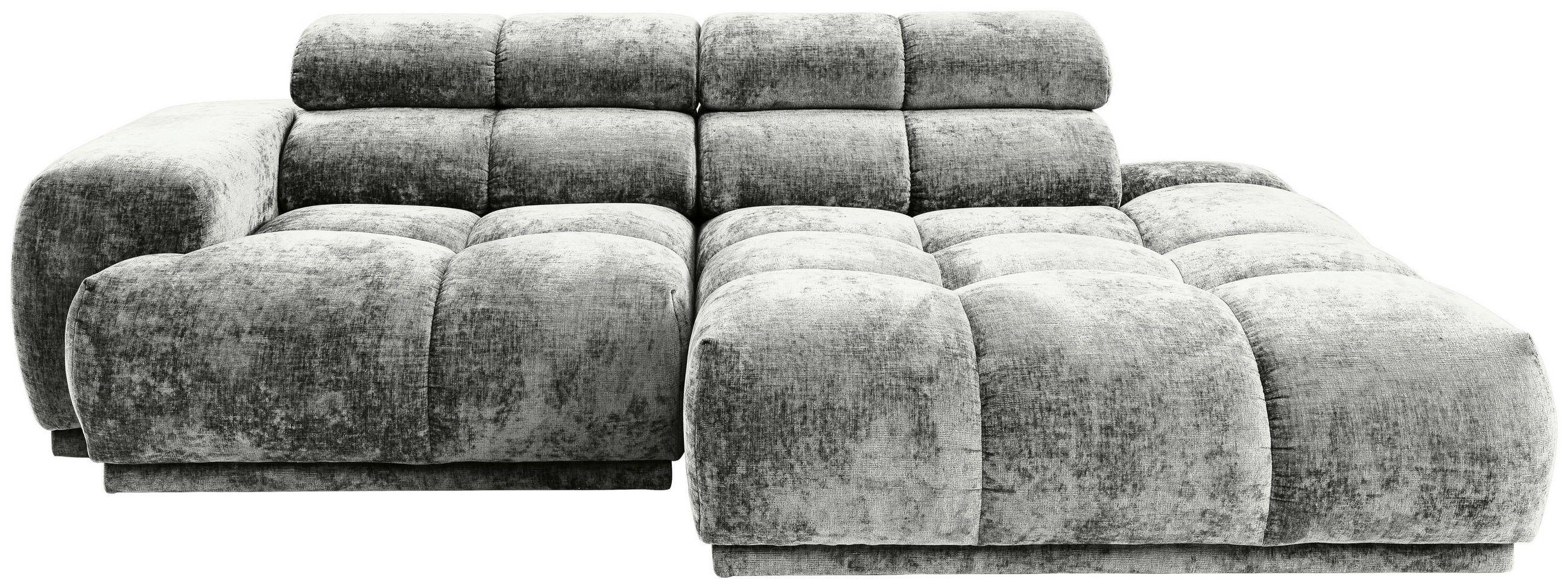 ECKSOFA Grau Flachgewebe  - Grau, MODERN, Textil (239/150cm) - MID.YOU