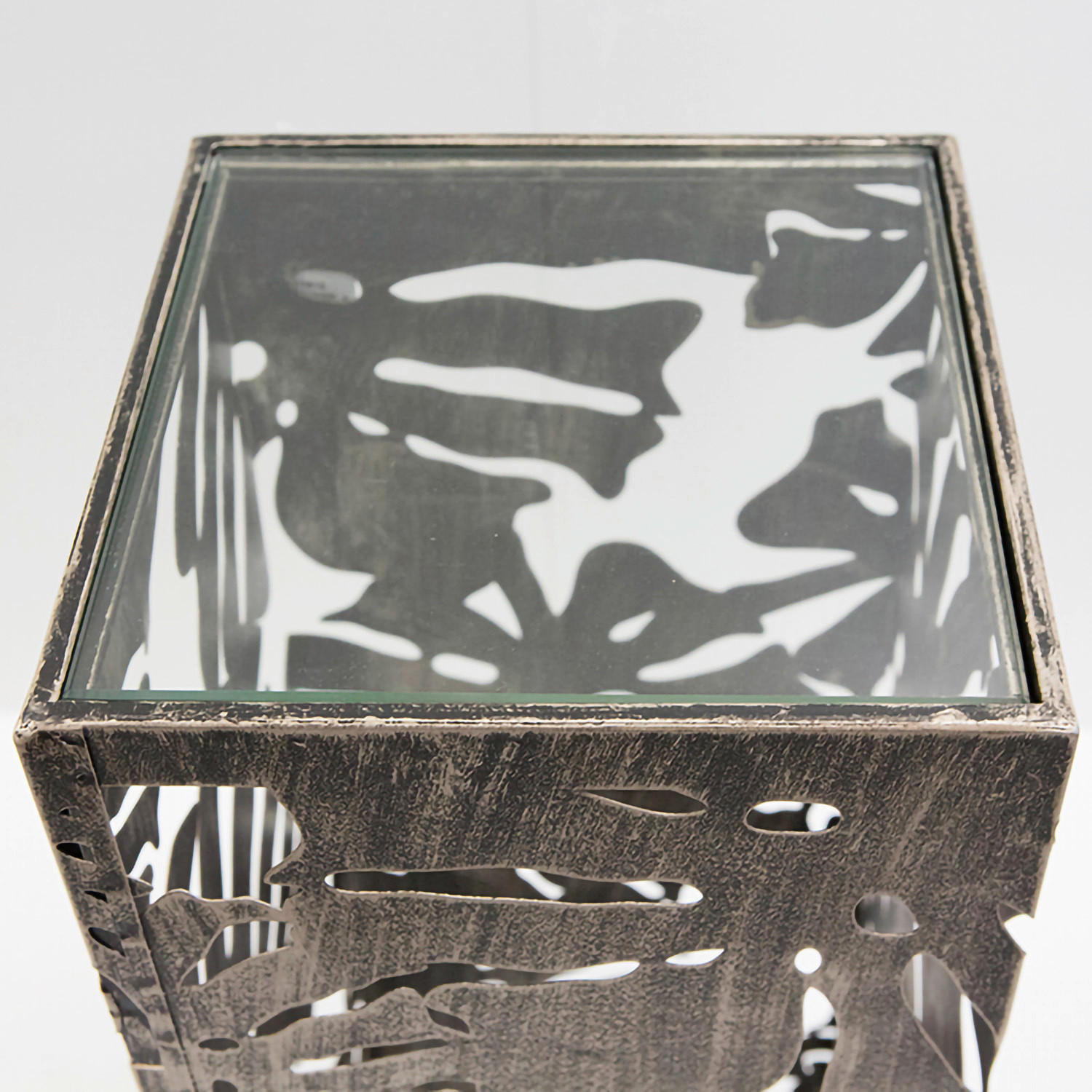 BLUMENSÄULE in Metall, Glas  - Bronzefarben, Basics, Glas/Metall (27/100/27cm)