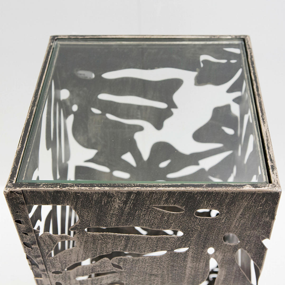 BLUMENSÄULE Metall, Glas  - Bronzefarben, Basics, Glas/Metall (27/100/27cm)