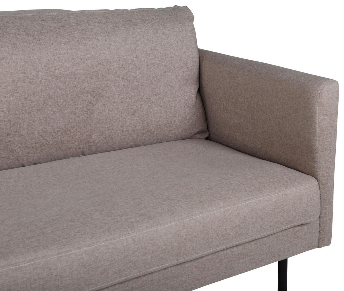 3-SITS SOFFA i textilväv brun, svart  - brun/svart, Design, metall/textil (260/78/80cm) - Livetastic