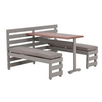 GARTENSET  - Hellbraun/Beige, Basics, Textil/Metall (126/86/157cm) - Modante