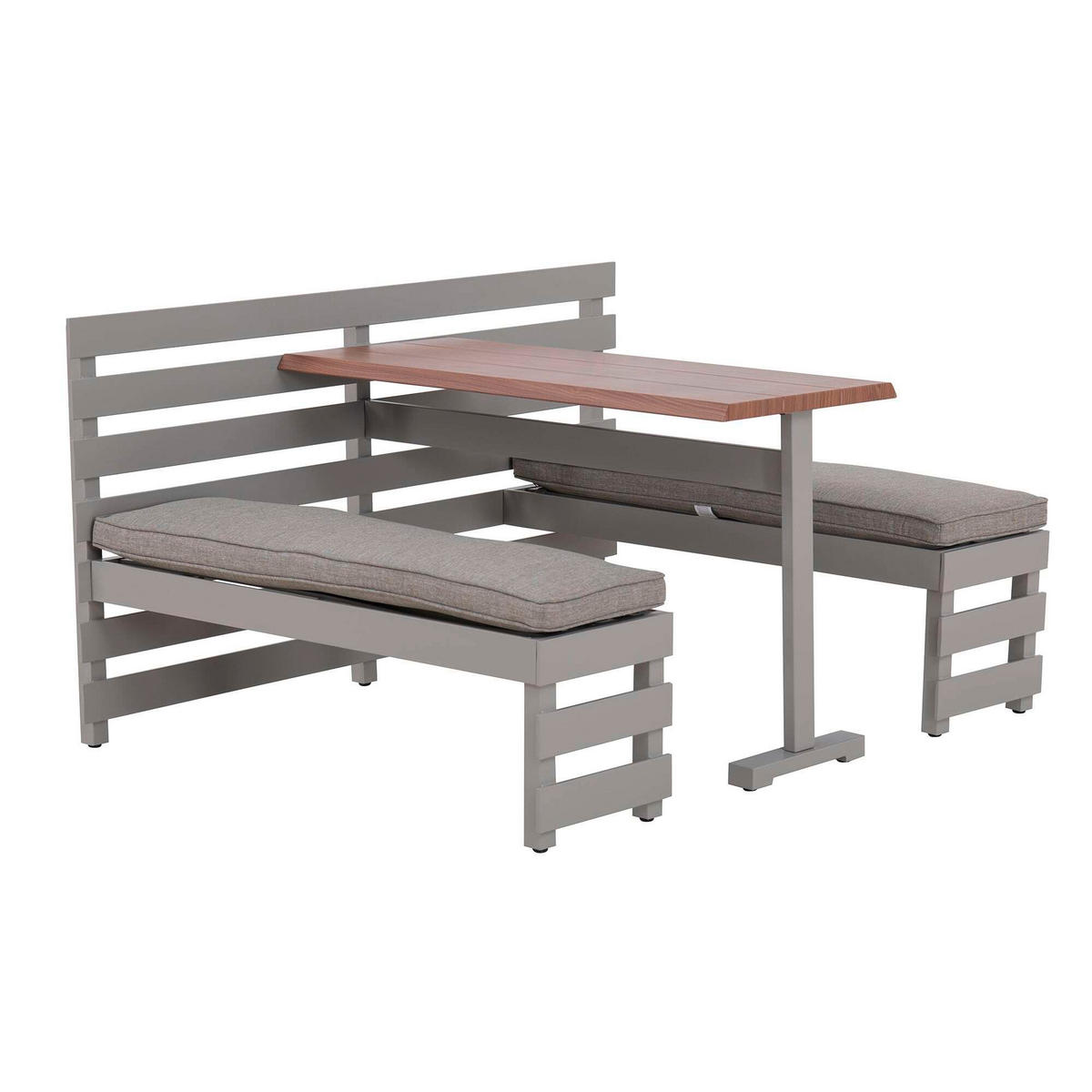 GARTENSET  - Hellbraun/Beige, Basics, Textil/Metall (126/86/157cm) - Modante