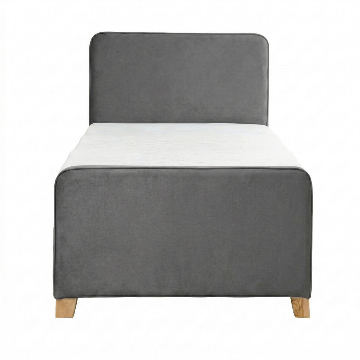 BOXBETT 140/200 cm  in Graphitfarben  - Graphitfarben/Kernbuche, MODERN, Holz/Textil (140/200cm) - MID.YOU
