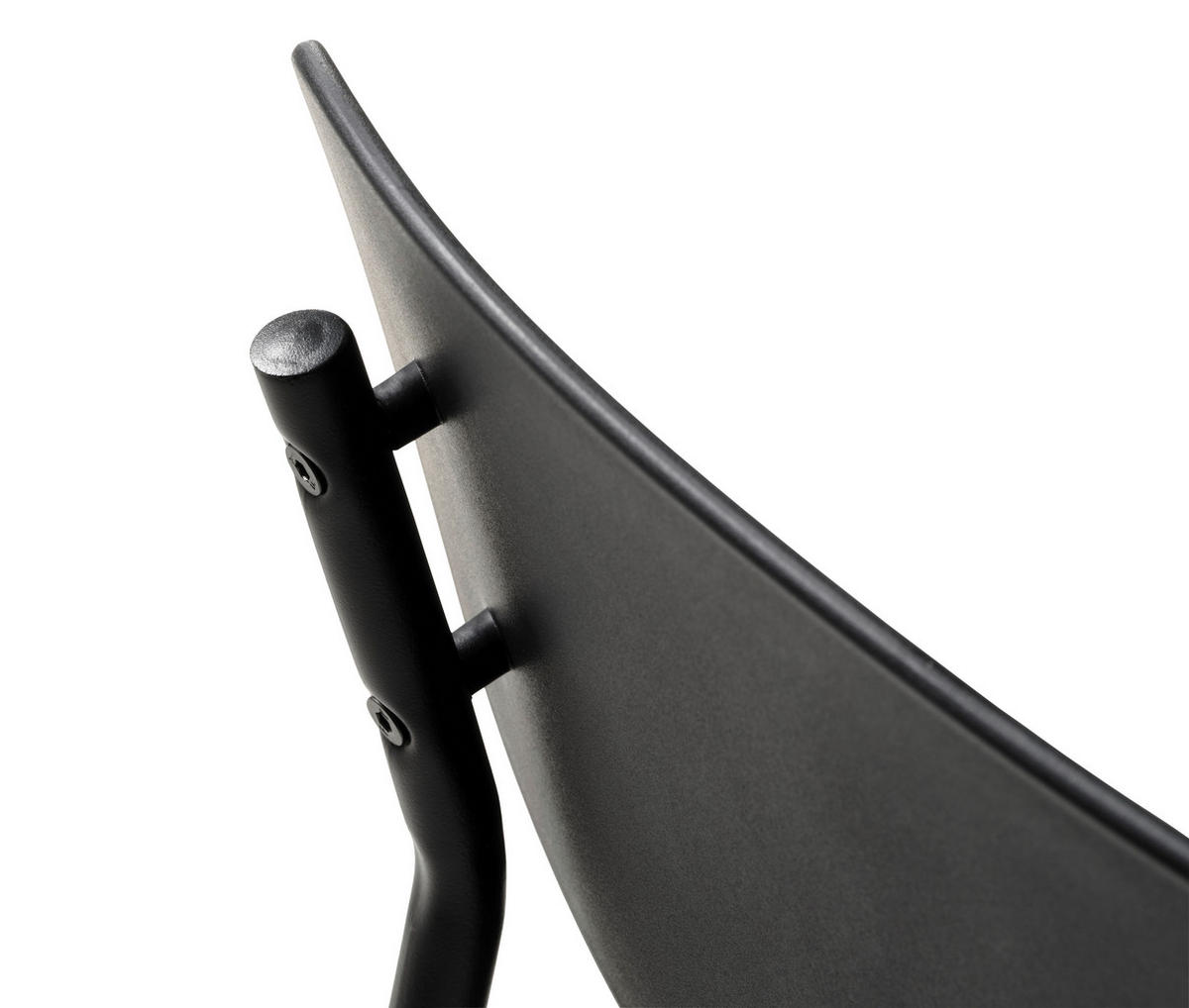 STOLSET 4 styck stapelbar, kan torkas av   - svart, Modern, metall/plast (43,5/79/61cm) - Livetastic