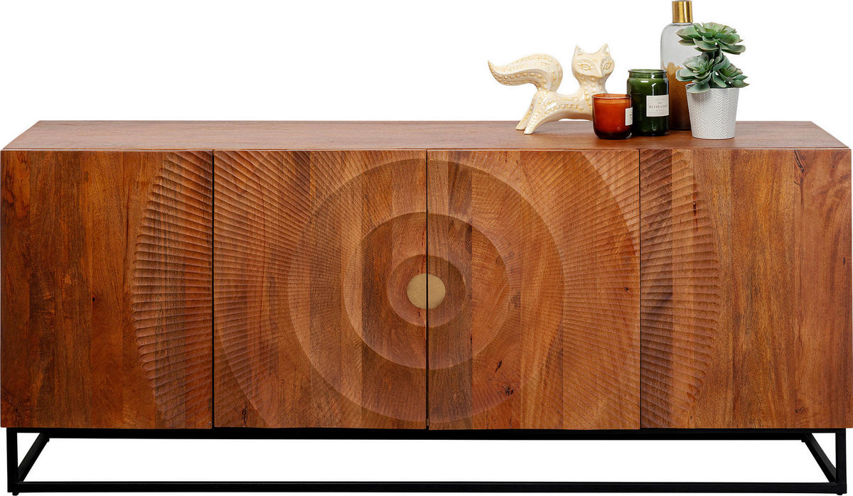 SIDEBOARD  in 177/75/45 cm  - Schwarz/Braun, Holz/Metall (177/75/45cm) - Kare-Design