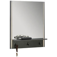 WANDSPIEGEL 60/80/17 cm    in rechteckig  - Grau, Design, Glas/Holzwerkstoff (60/80/17cm) - Hom`in