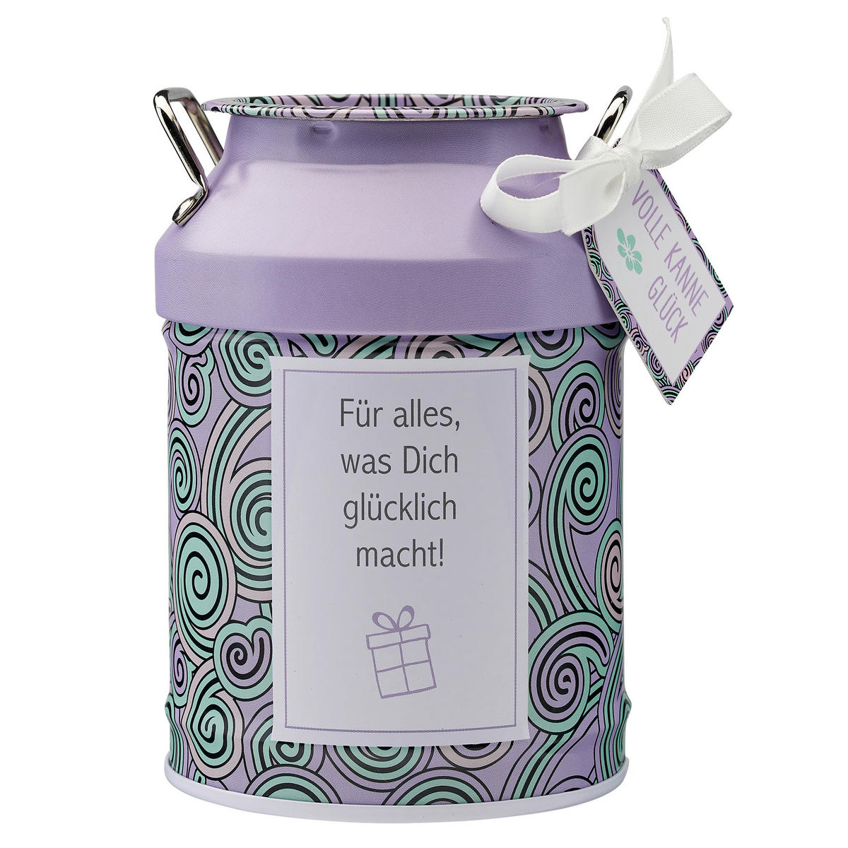SPARDOSE  - Lila/Hellgrün, Basics, Metall (8,5/12,5/8,5cm)
