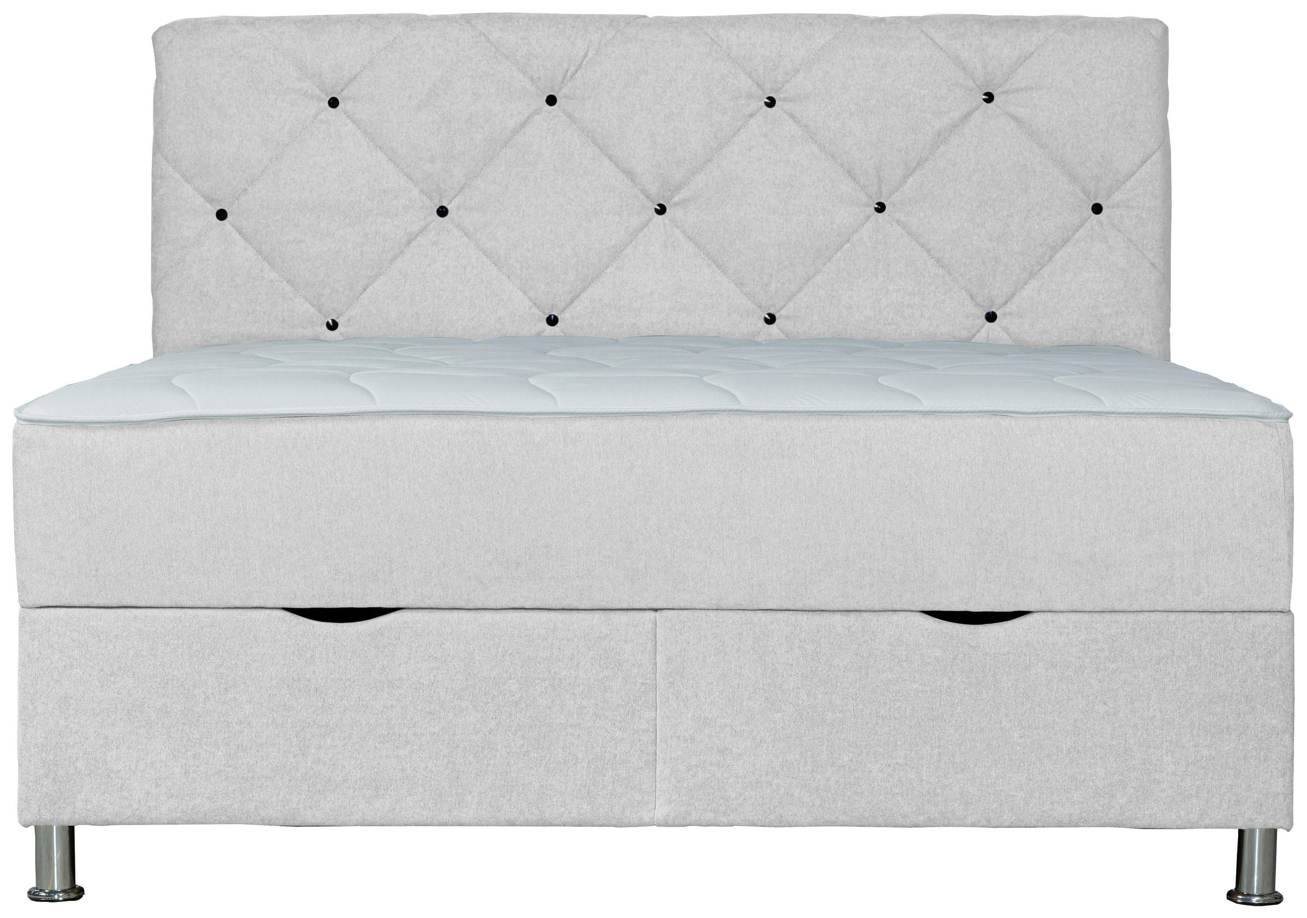 BOXBETT 180/200 cm  in Naturfarben  - Chromfarben/Naturfarben, Design, Kunststoff/Textil (180/200cm) - Boxxx