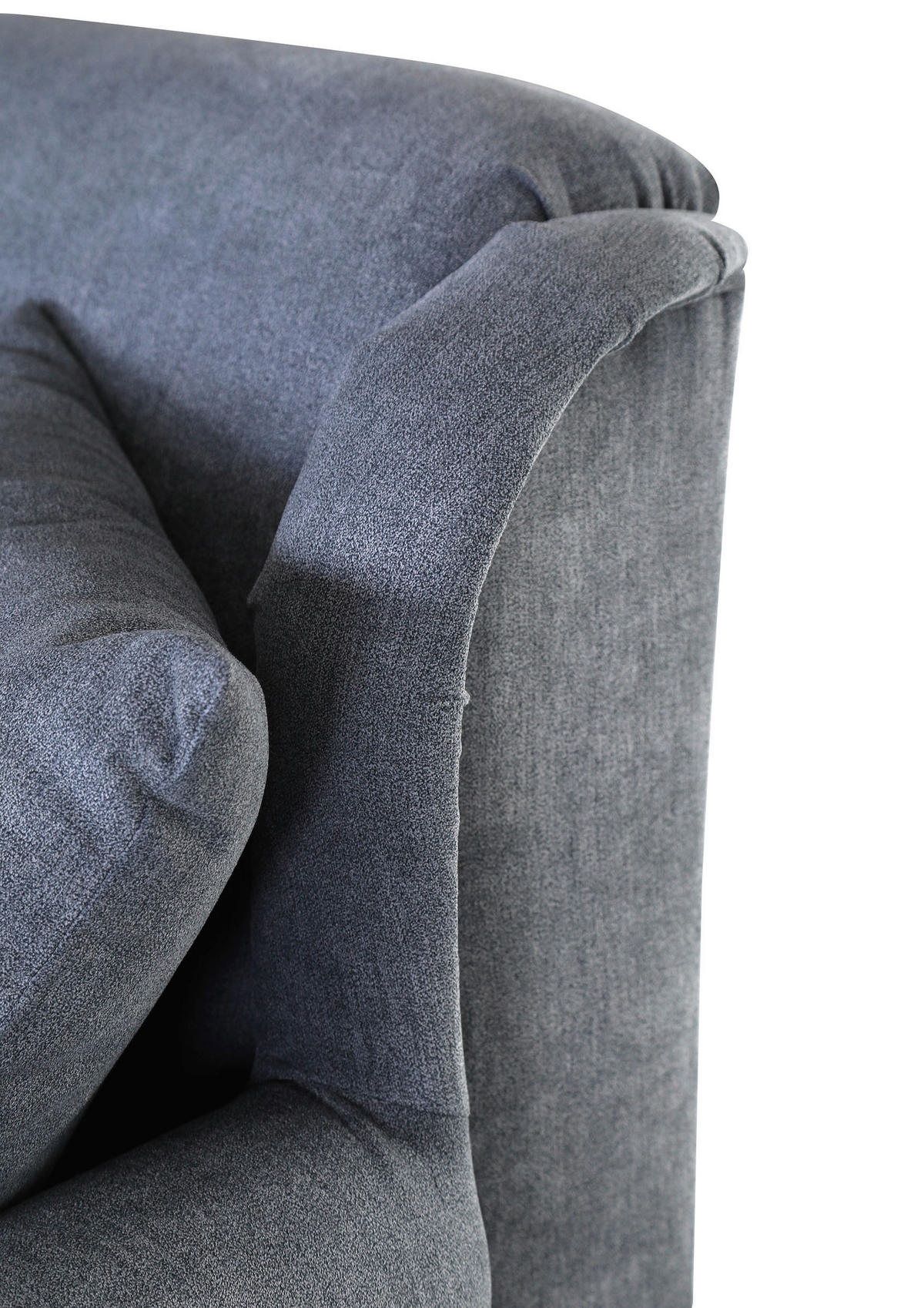 XXL-FÅTÖLJ i trä, textil mörkgrå  - mörkgrå/mörkbrun, Klassisk, trä/textil (125/102/125cm) - Livetastic