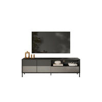 COMODĂ JOASĂ 206/64/40 cm  - antracit/gri, Modern, metal/material pe bază de lemn (206/64/40cm) - Carryhome
