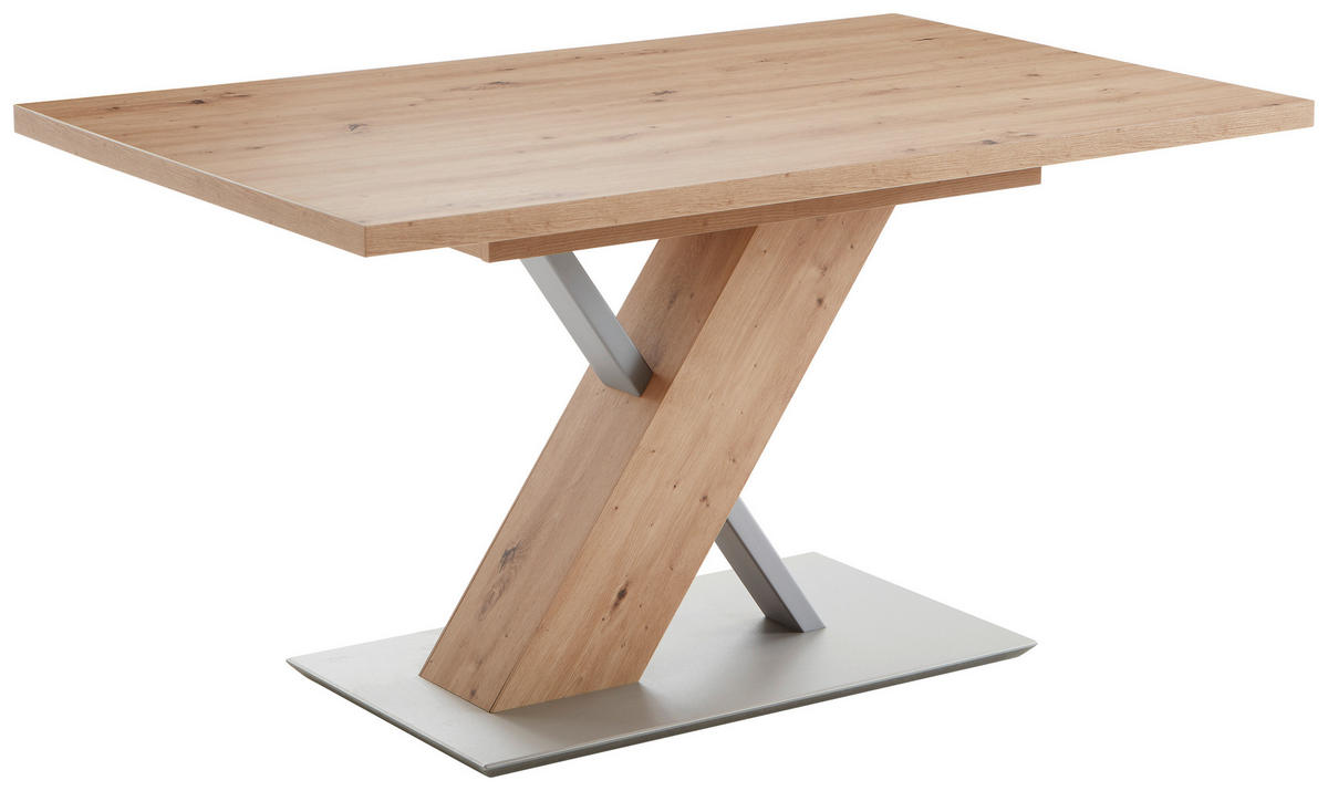 ECKBANKGRUPPE in Metall, Textil, Holzwerkstoff Anthrazit, Eichefarben, Edelstahlfarben  - Edelstahlfarben/Eichefarben, KONVENTIONELL, Holzwerkstoff/Textil (155/205cm) - Cantus