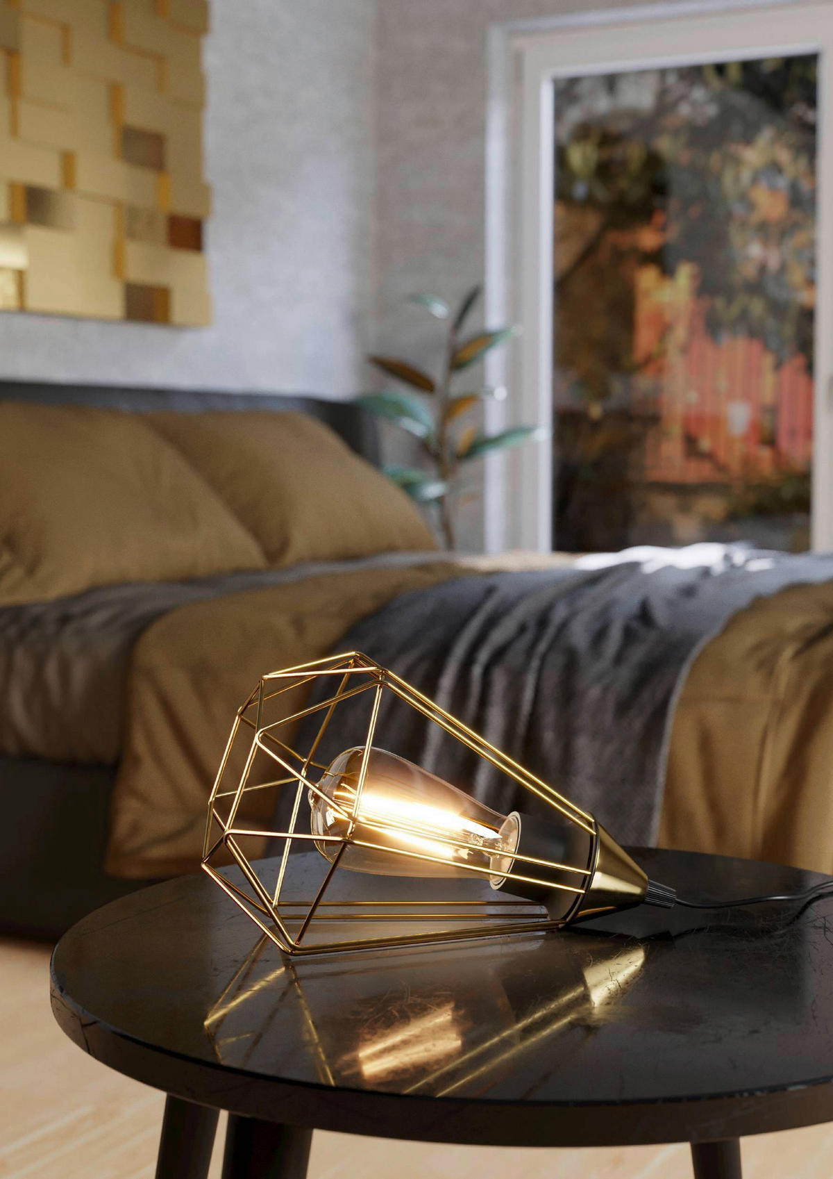 BORDSLAMPA 17,5/26,5 cm   - mässingsfärgad, Design, metall (17,5/26,5cm) - Eglo