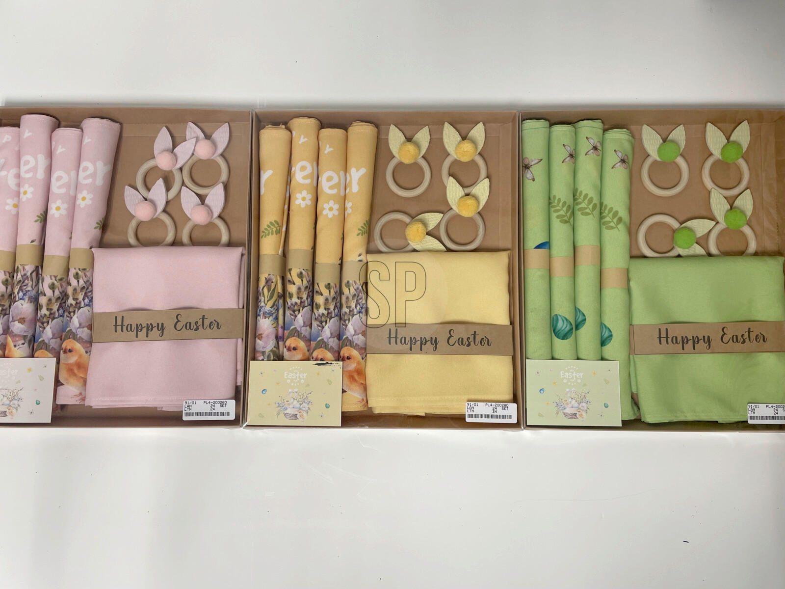 TÁNYÉRALÁTÉT textil  - sárga/pink, Basics, textil (2,5cm)