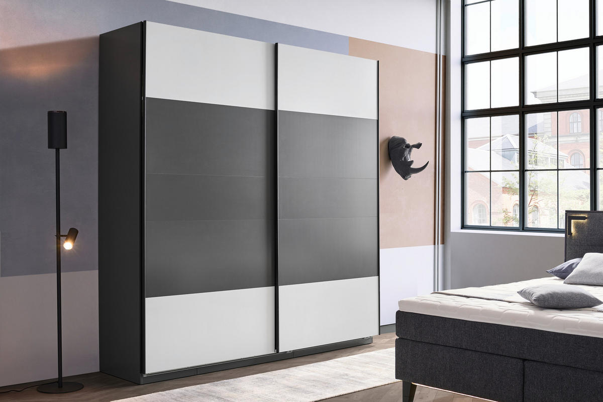 KORPUS ORMARA ZA ODJEĆU  antracit  46/242/57 cm    - antracit, Konvencionalno, drvni materijal (46/242/57cm) - Hom`in