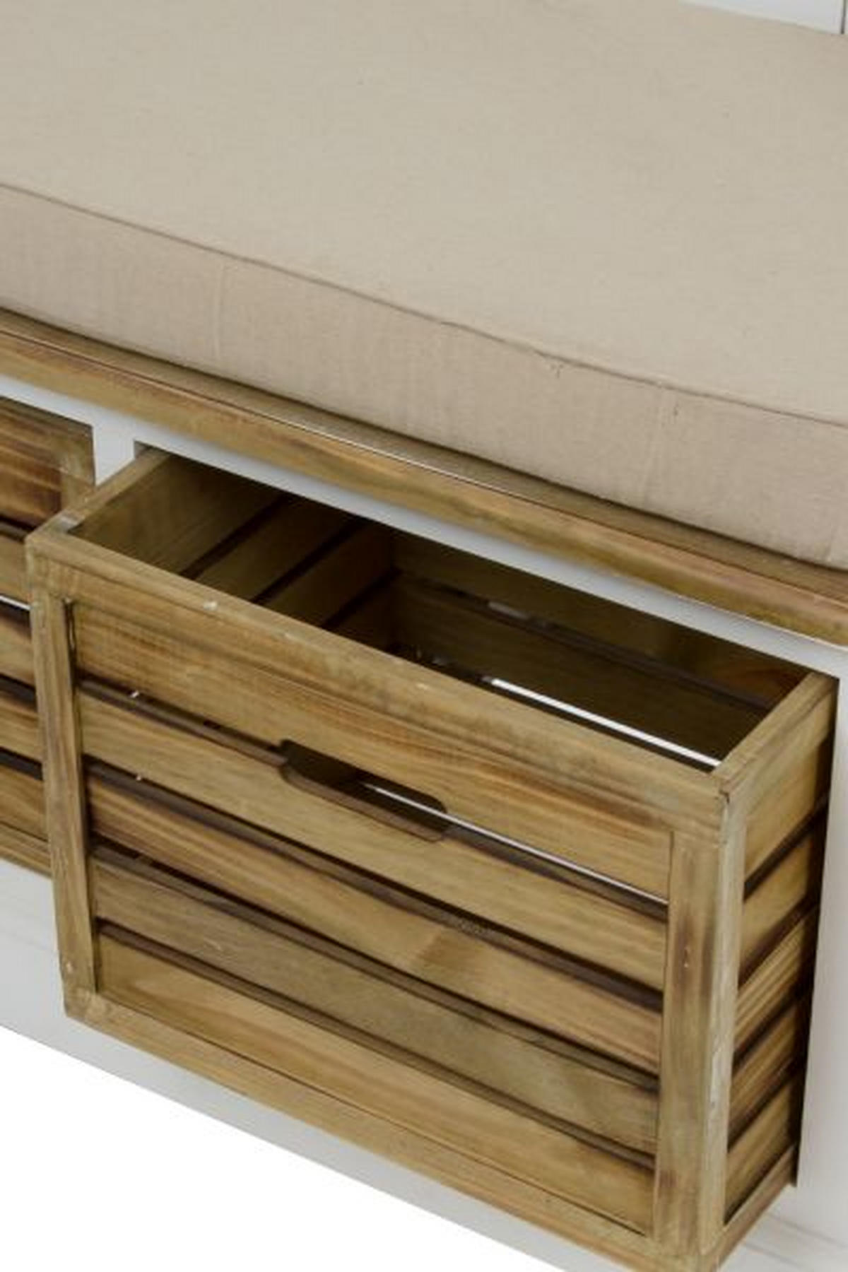 GARDEROBENBANK - Braun/Weiß, LIFESTYLE, Holz (92/189/40cm)