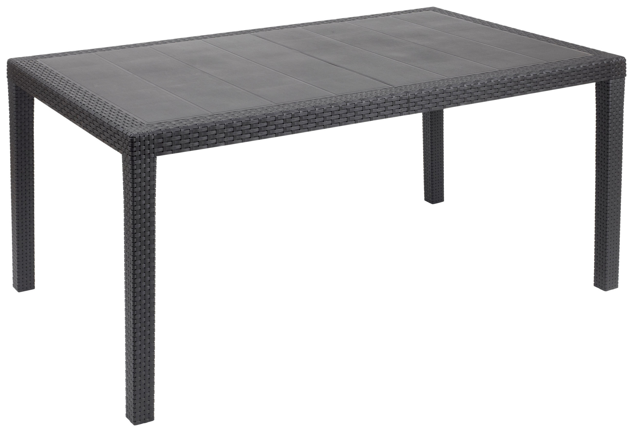 GARTENTISCH 150/90/72 cm Kunststoff rechteckig  - Anthrazit, KONVENTIONELL, Kunststoff (150/90/72cm)