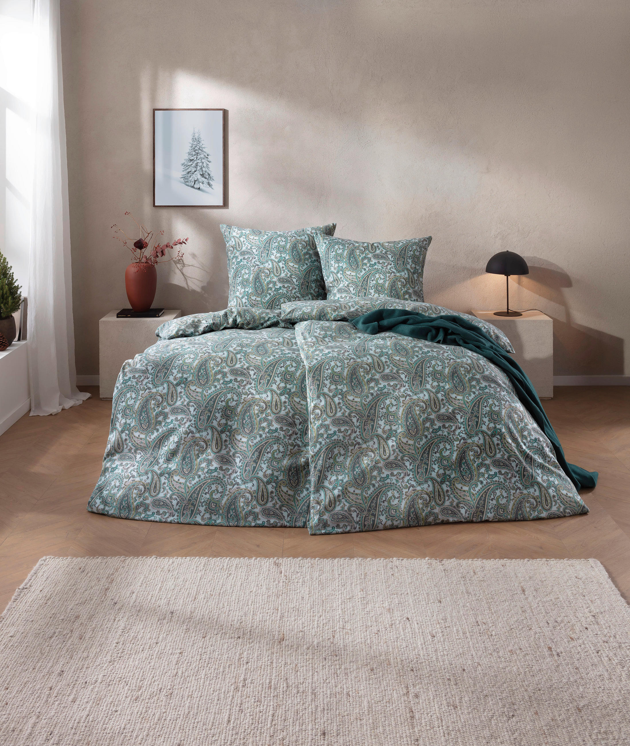 BETTWÄSCHE Atelier Flanell 155/200 cm  - Pastellblau, Design, Textil (155/200cm) - Estella