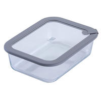 VORRATSDOSE Chefkoch 640 L  - Transparent/Hellgrau, Basics, Glas (1520ml) - Chefkoch+Fackelmann