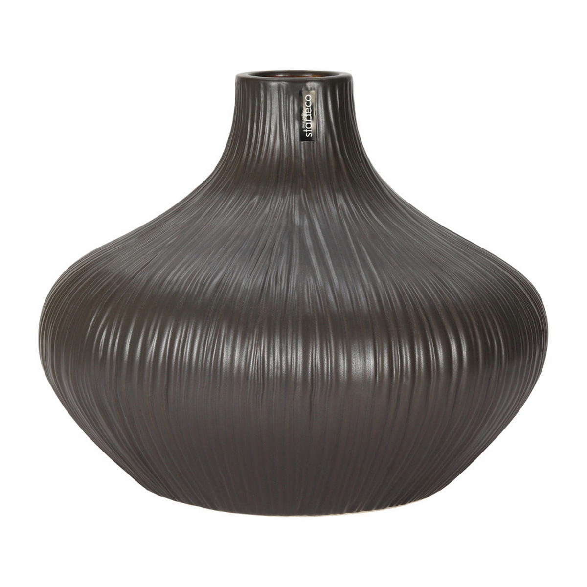 VÁZA, keramika, 25 cm - černá, Basics, keramika (31/25/31cm)