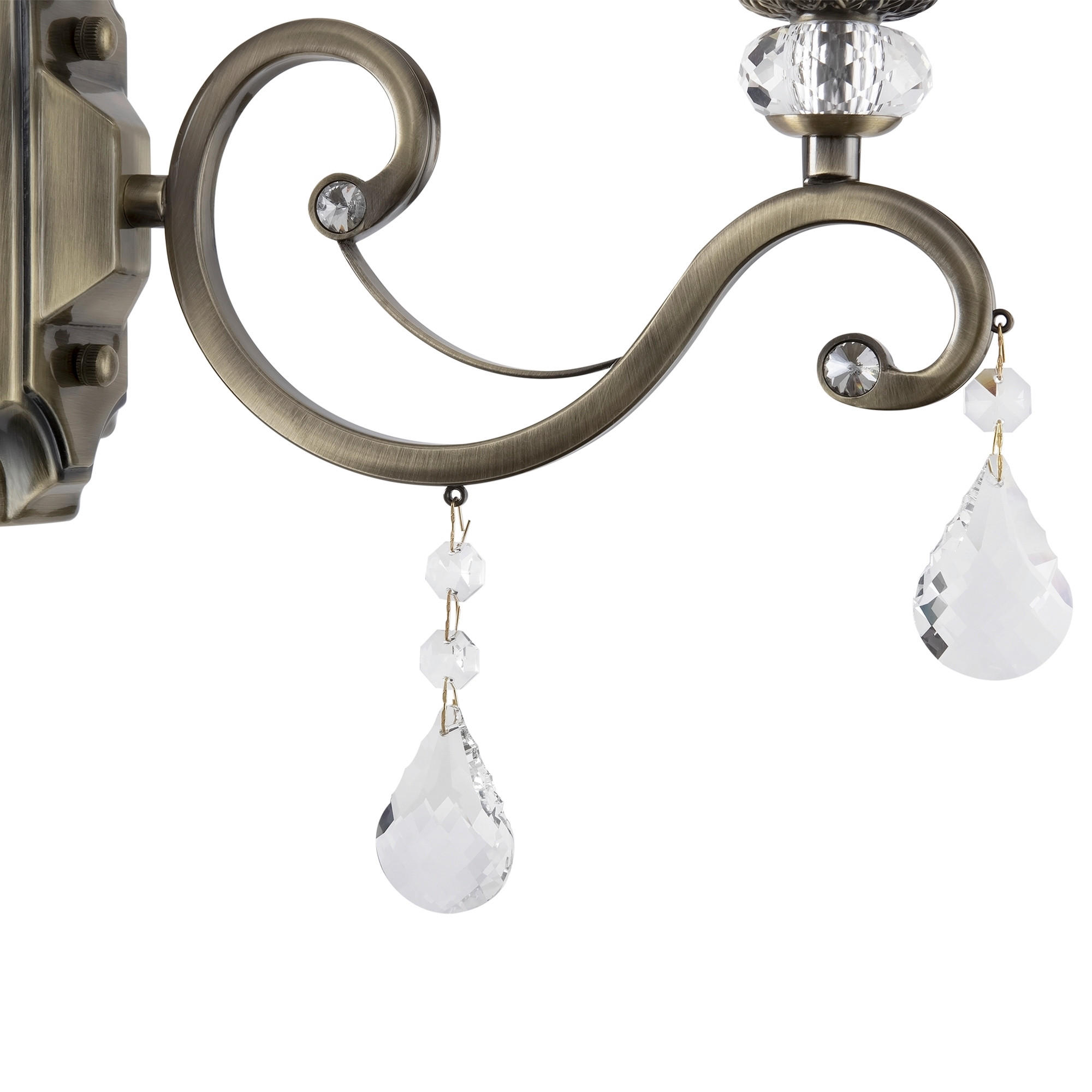 VÄGGLAMPA Royal Classic 12/39/27 cm   - mässingsfärgad, Trend, metall/glas (12/39/27cm) - MAYTONI
