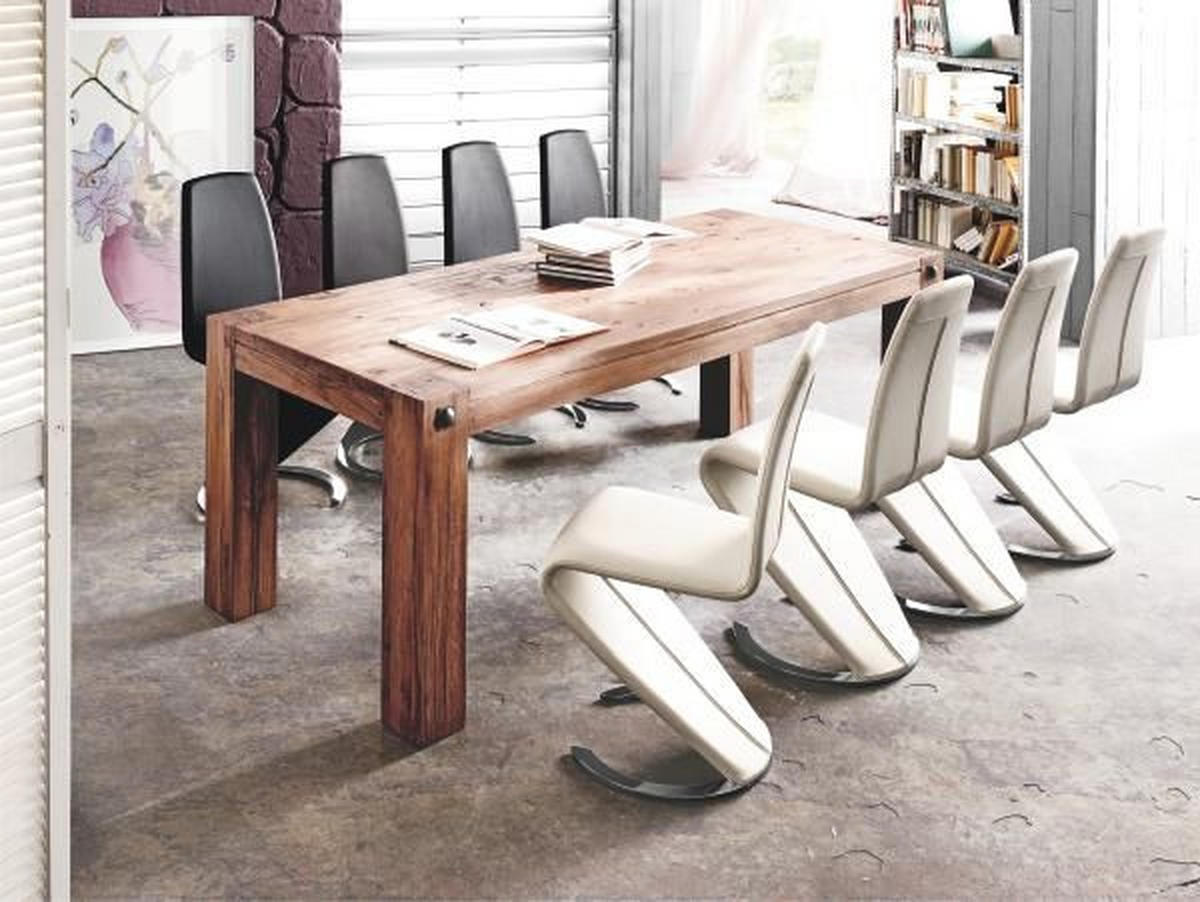 ESSTISCH Eiche massiv rechteckig Eichefarben  - Eichefarben, Design, Holz (220/100/76cm) - Landscape