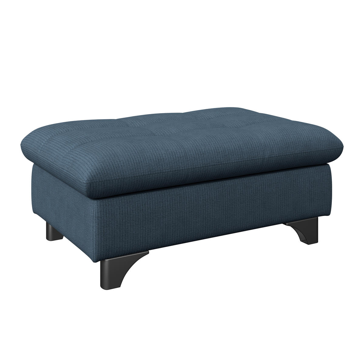 HOCKER Chenille Dunkelblau  - Chromfarben/Dunkelblau, KONVENTIONELL, Textil/Metall (108/46/108cm) - Livetastic