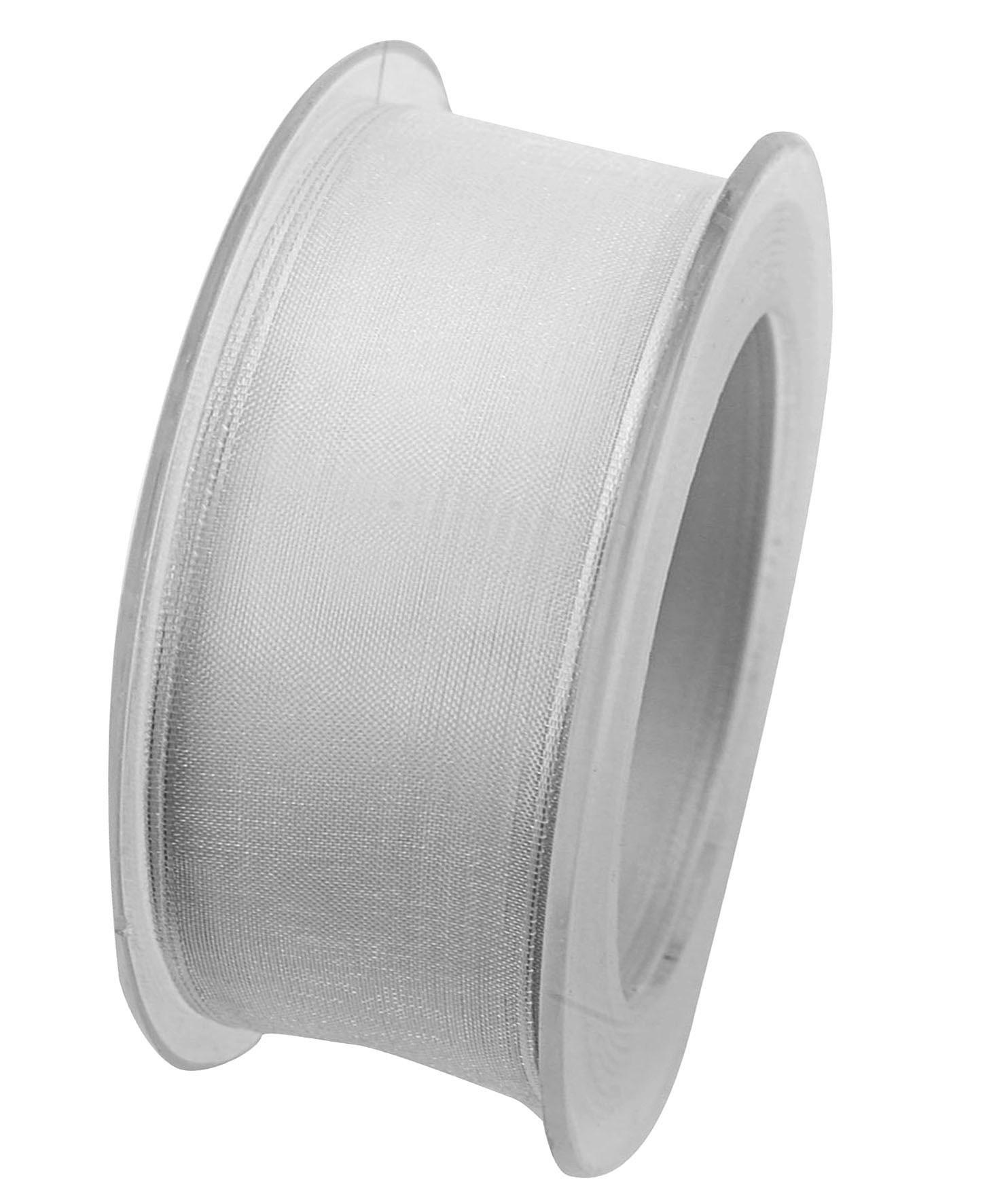 GESCHENKBAND  - Weiss, Basics, Kunststoff (4cm)