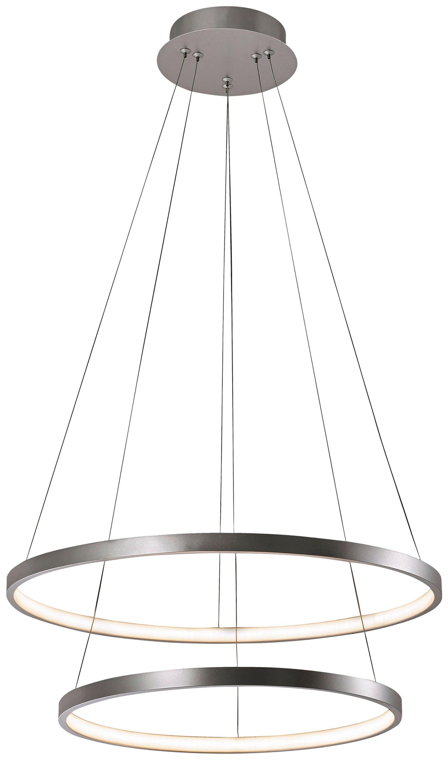 LUSTRĂ LED 50/50/120 cm  - argintiu, Design, plastic/metal (50/50/120cm)