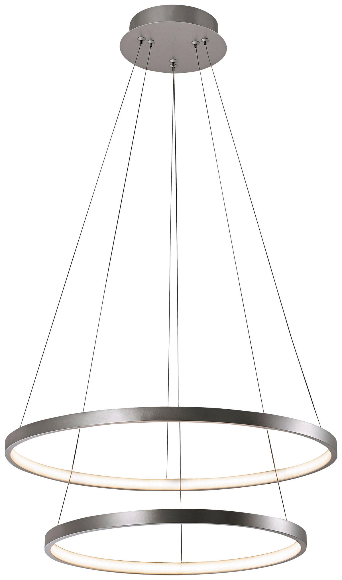 LUSTRĂ LED 50/50/120 cm  - argintiu, Design, plastic/metal (50/50/120cm)