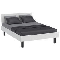 BETT 140/200 cm  in Weiß  - Schwarz/Weiß, Design, Holzwerkstoff/Metall (140/200cm) - Xora