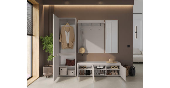 GARDEROBENSCHRANK Liv  in 60/195/33,8 cm  - Kaschmir/Schwarz, KONVENTIONELL, Holzwerkstoff (60/195/33,8cm) - Xora