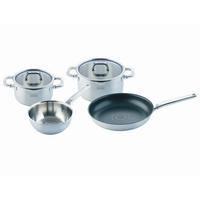 KOCHTOPFSET Lafer 4-teilig  - Transparent/Silberfarben, Basics, Glas/Metall (32/22/57cm) - Johann Lafer