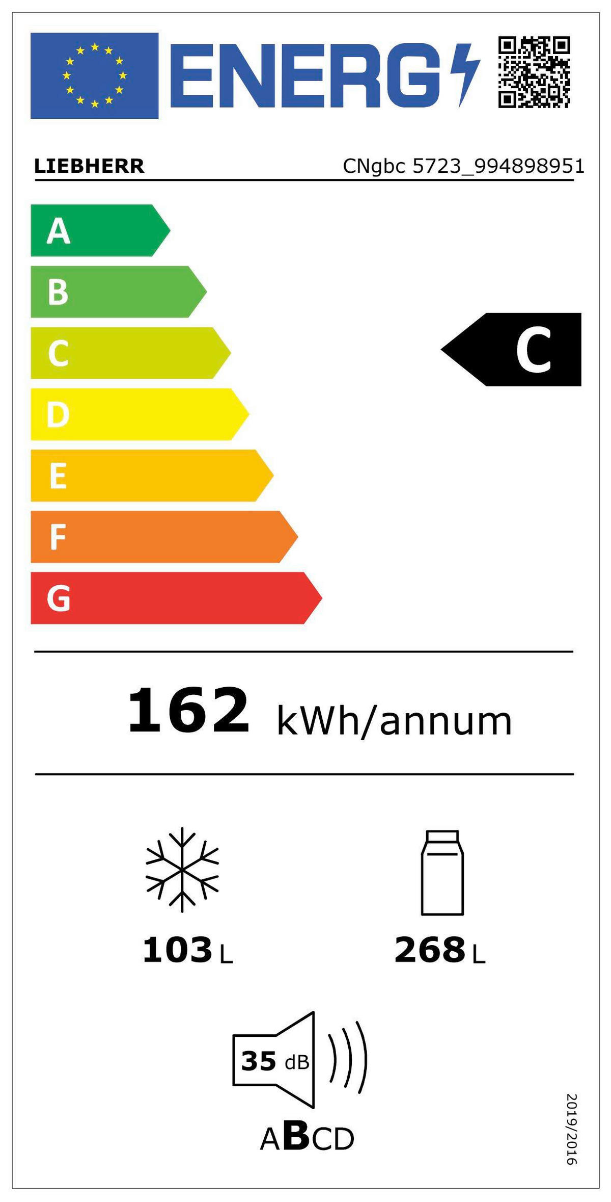 KÜHL-GEFRIER-KOMBINATION CNGBC5723  - Edelstahlfarben, Basics, Metall (59,7/201,5/68,2cm) - Liebherr