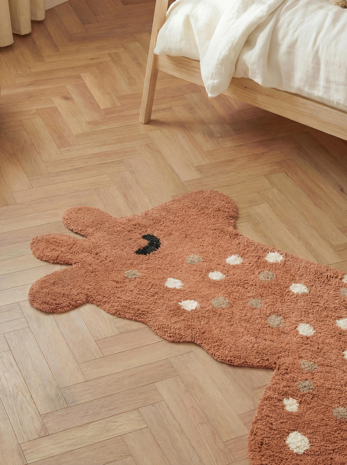 KINDERTEPPICH 89/120 cm Snuggle Gino Giraffe  - Braun, Basics, Kunststoff/Textil (89/120cm) - Hanse Home