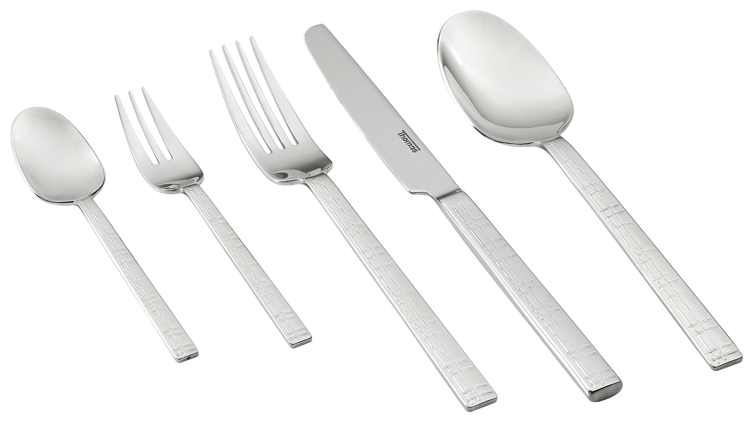 PRIBOR ZA JELO  30 delova     Fun - Karo - Edelstahl glänzend  - srebrna, Konvencionalno, metal (35/25/7cm) - Thomas