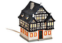 XXXLutz Dekohaus Orange, Schwarz, Beige 13x18x13 cm