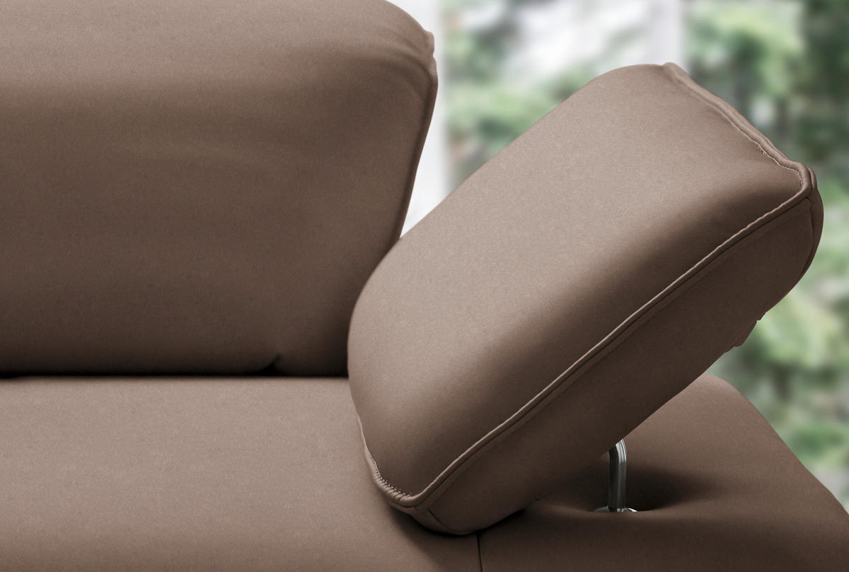 ECKSOFA  in Echtleder Dunkelbraun  230/290 cm  - Anthrazit/Dunkelbraun, Design, Leder/Metall (230/290cm) - Johann Jakob