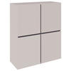 HIGHBOARD , 99,4/119,4/39,8 cm,  - Kaschmir/Schwarz, Design, Holzwerkstoff/Kunststoff (99,4/119,4/39,8cm) - Xora