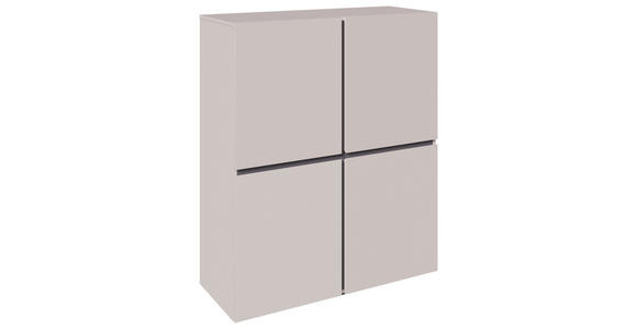 HIGHBOARD  99,4/119,4/39,8 cm  - Kaschmir/Schwarz, Design, Holzwerkstoff/Kunststoff (99,4/119,4/39,8cm) - Xora