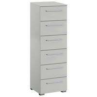 KOMMODE 40/119/42 cm Hellgrau  - Silberfarben/Hellgrau, Design, Holzwerkstoff/Kunststoff (40/119/42cm) - Novel