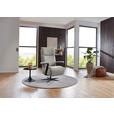 RELAXSESSEL in Textil Hellgrau  - Hellgrau/Schwarz, Design, Textil/Metall (68/117/85cm) - Cantus