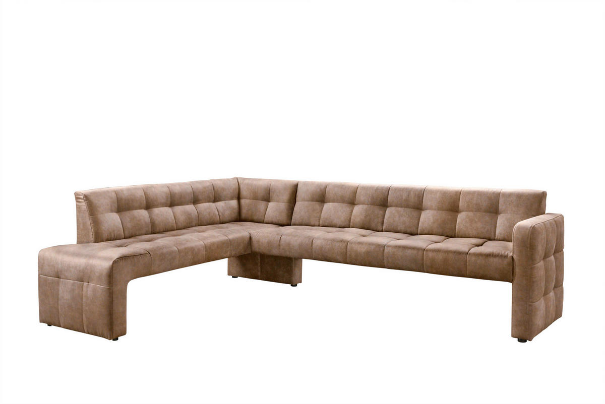KLUPA KUTNA  konjak  drvo, tekstil, drvni materijal      - konjak/crna, Moderno, drvni materijal/drvo (265/197cm) - Livetastic