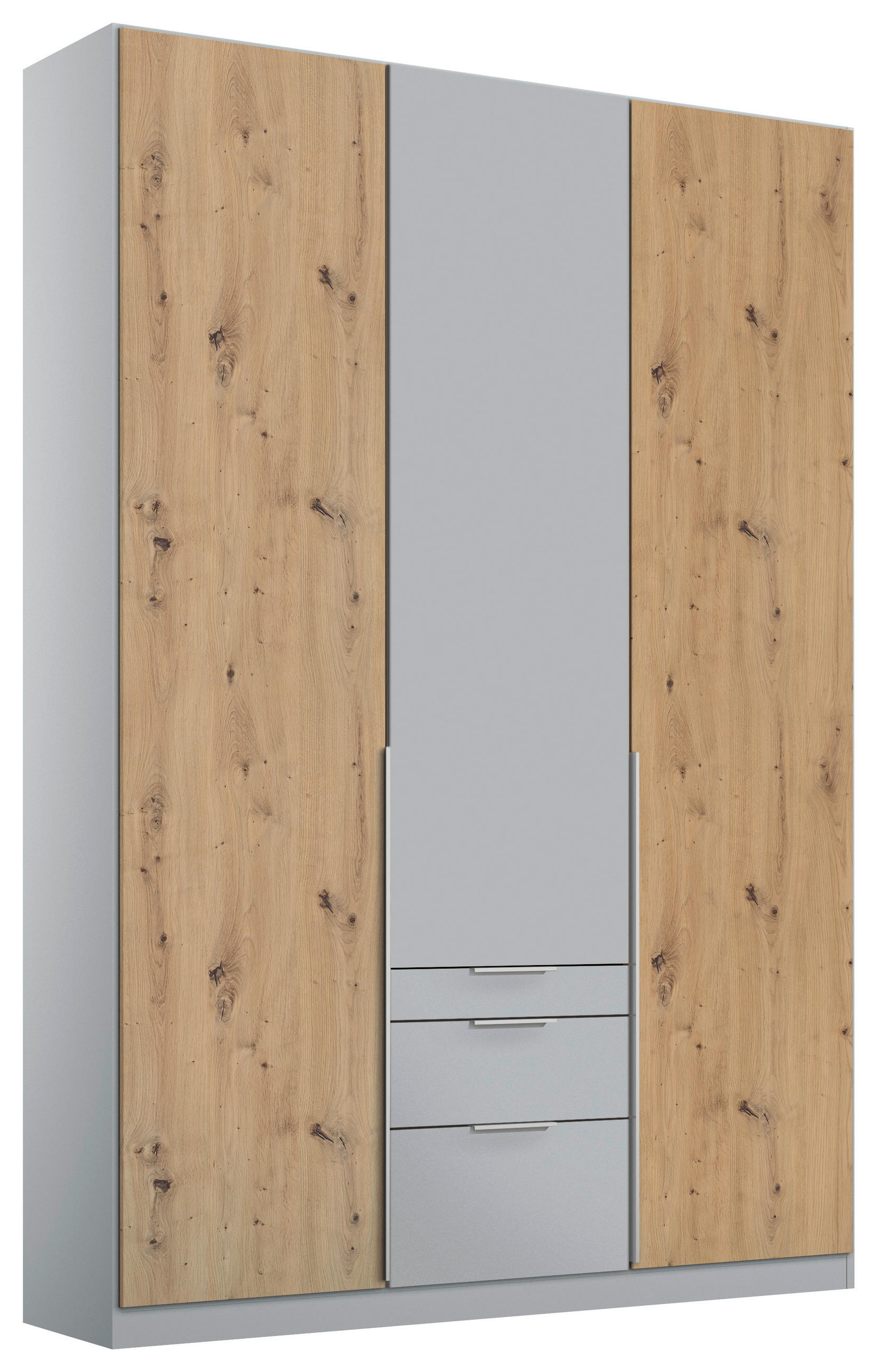 Drehtürenschrank 136cm Alabama Extra, Hellgrau