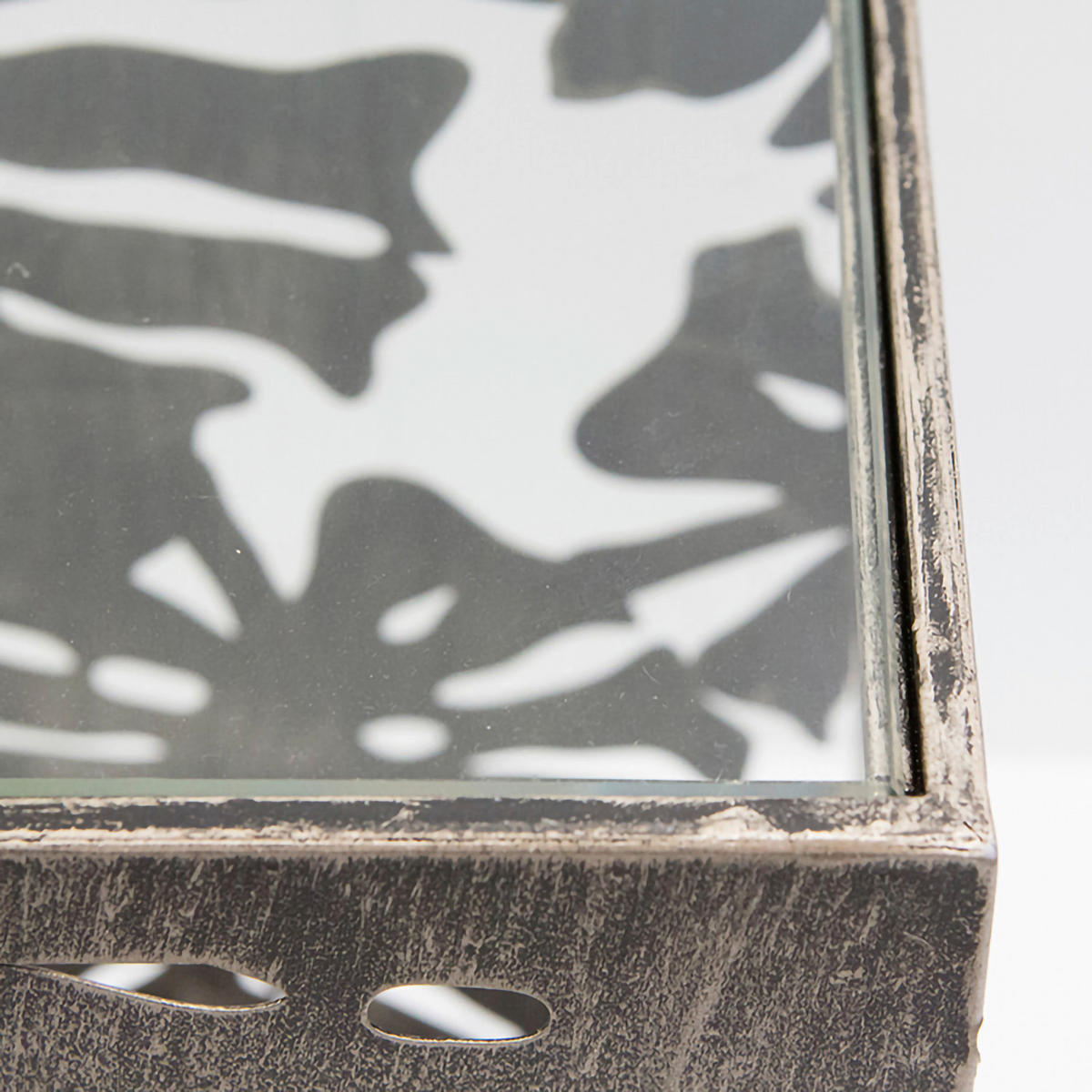 BLUMENSÄULE Metall, Glas  - Bronzefarben, Basics, Glas/Metall (27/70/27cm)