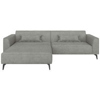 ECKSOFA  in Hellbraun  190/295 cm  - Hellbraun/Schwarz, MODERN, Textil/Metall (190/295cm) - Carryhome