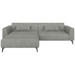 ECKSOFA  in Hellbraun  190/295 cm  - Hellbraun/Schwarz, MODERN, Textil/Metall (190/295cm) - Carryhome