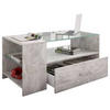COUCHTISCH in Glas, Holzwerkstoff 50/100/45 cm  - Grau, Basics, Glas/Holzwerkstoff (50/100/45cm) - MID.YOU