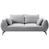 2-SITZER-SOFA in Webstoff Grau  - Schwarz/Grau, Modern, Textil/Metall (208/86/118cm) - MID.YOU