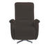 RELAXSESSEL Echtleder - Kastanienfarben/Chromfarben, Design, Leder/Metall (80/109/88cm) - Beldomo Premium