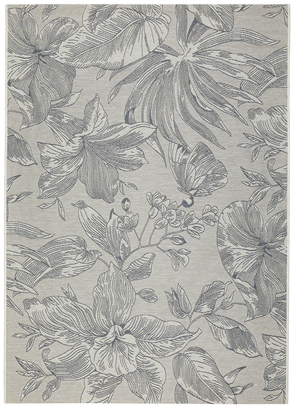 OUTDOORTEPPICH 123/180 cm Milano Blau, Silberfarben  - Blau/Silberfarben, KONVENTIONELL, Kunststoff (123/180cm) - Ambia Garden
